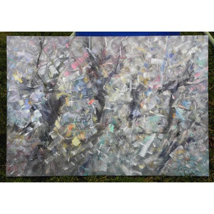 Eryk Maler - obrazy olejne - Eryk Maler, Deszcz, 100x70 cm, 2022 foto #1