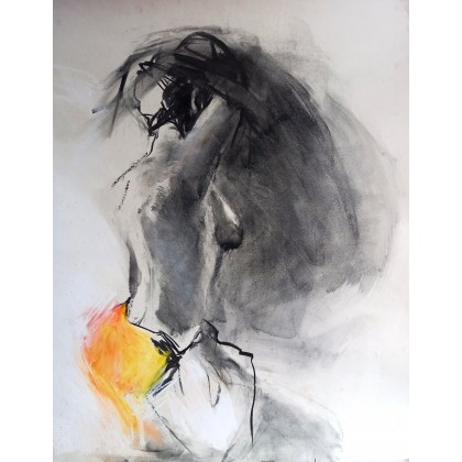 Woman 60X70, Alina Louka, rysunki tech.mieszana