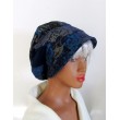 czapka beret z rondem