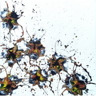 Flower Flow II 55 x 55 cm abstrakcja kwi