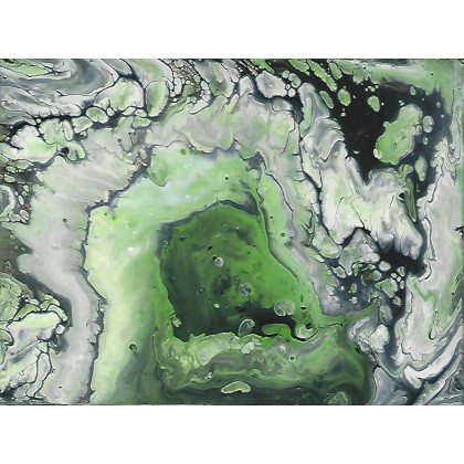 Zielona jaskinia, Klaudia Zabrydna, obrazy akryl