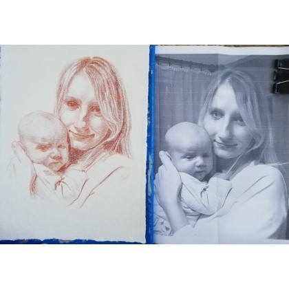 Marta Filipczak - rysunek ołówkiem - Portret ze zdjęcia foto #2