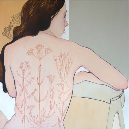 Len 70 cm na 70 cm, Aleksandra Adamczak, obrazy akryl