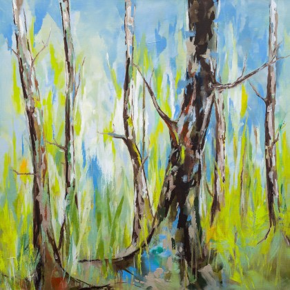 Forest 2- obraz 100x100 cm, Agnieszka Potocka-Makoś, obrazy akryl