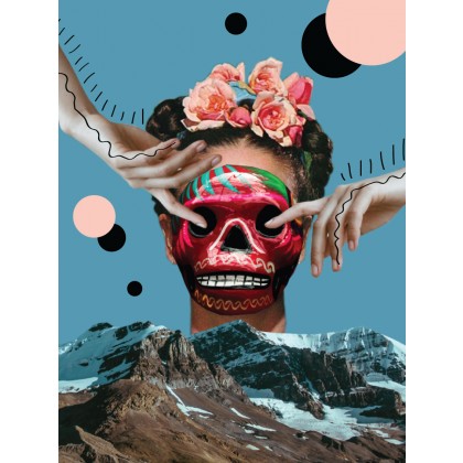 Frida-muerte, Marcin Waśka, kolaż cyfrowy