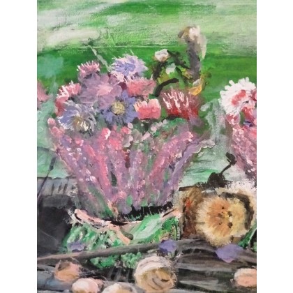 Krystyna Mościszko - obrazy akryl - Kwiatowy ogródek foto #2