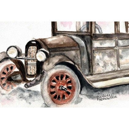 Bożena Ronowska - obrazy akwarela - Ford T z 1925 r. foto #1