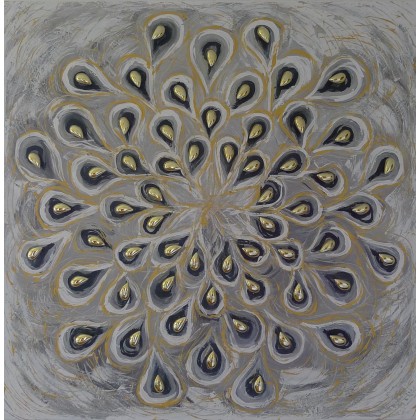 golden eye, Krystyna Ciećwierska, obrazy tech. mieszana