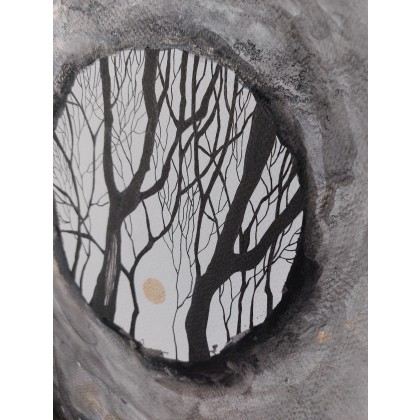 Paulina Lebida - obrazy akwarela - Drzewa- praca wykonana tuszem foto #2