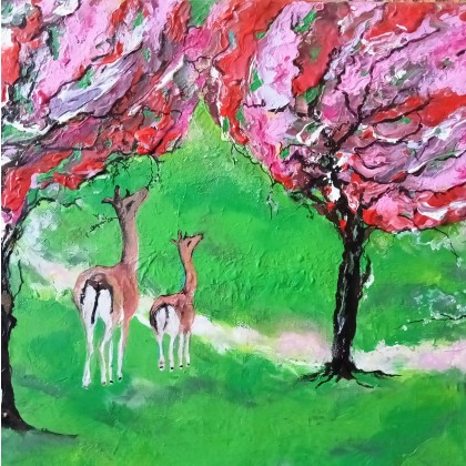 Secret garden, Ewa Mościszko, obrazy akryl