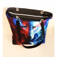 TORBA XL  Z WILKIEM W STYLU FANTASY ART 