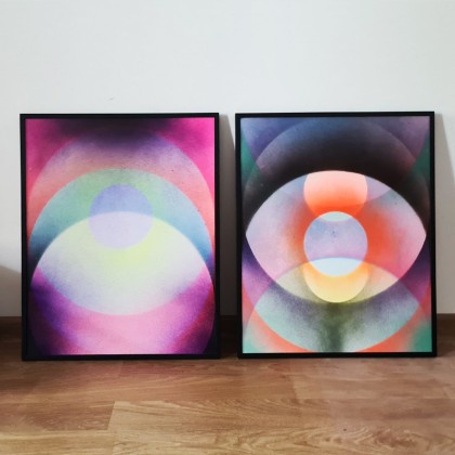 Jessica Popko - obrazy akryl - obraz abstrakcyjny Wielki brat patrzy foto #2
