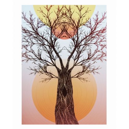 ilustracja plakat Drzewo życia, Jessica Popko, Grafika cyfrowa