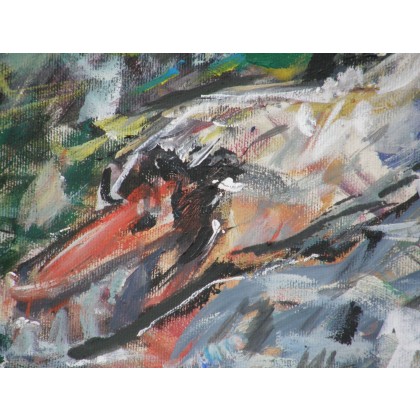 Eryk Maler - obrazy olejne - Syczący łabądź, 70x100 cm, 2022 foto #1