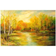SŁONECZNY DZIEŃ OBRAZ OLEJNY 40-60CM