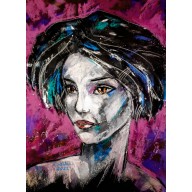Viola - rysunek pastelami