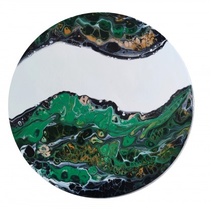 GREEN FIELDS 50 cm, Joanna Bilska, obrazy akryl