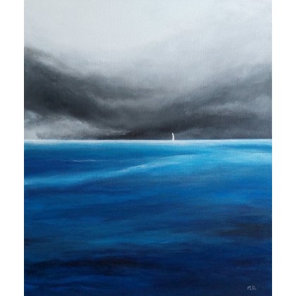 Paulina Lebida - obrazy akryl - Biała łódź - obraz akrylowy foto #1