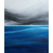 Biała łódź - obraz akrylowy