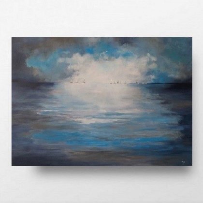 Morze - 100/70 cm obraz akrylowy, Paulina Lebida, obrazy akryl