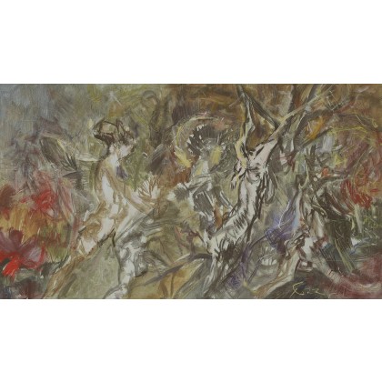 Anubis, 100x60 cm, 2022, Eryk Maler, obrazy olejne