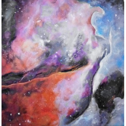 Mgławica Oriona 2, Ewa Mościszko, obrazy tech. mieszana