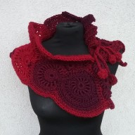 SZALIK FREEFORM CROCHET WIŚNIOWY SAD
