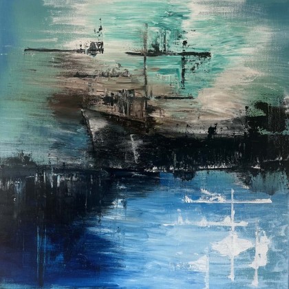 Statek widmo, Monika Nalepa Walsh, obrazy akryl