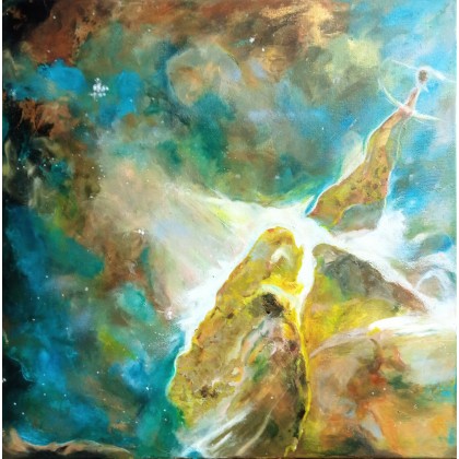 Mgławica Oriona 3, Ewa Mościszko, obrazy tech. mieszana