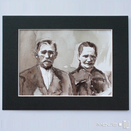 Moje MW - obrazy akwarela - Zdjęcia rodzinne w akwareli - dla p.Ewy foto #4