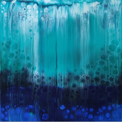 WATERFALL 80x80 cm, Joanna Bilska, obrazy akryl