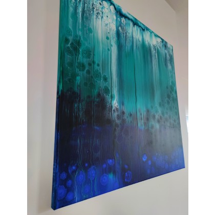 Joanna Bilska - obrazy akryl - WATERFALL 80x80 cm foto #3