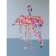 TĘCZOWE FLAMINGI  70X90CM