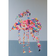 JEZIORO TĘCZOWYCH FLAMINGÓW 92 X 73CM