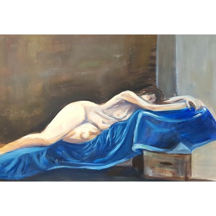 Blue Lady, Anna Kotowska, obrazy akryl