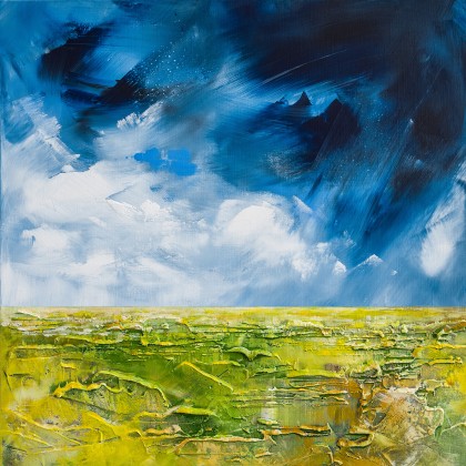 Lipiec III - krajobraz 60x60 cm, Agnieszka Potocka-Makoś, obrazy akryl