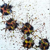 FLOWER FLOW I ABSTRAKCJA KWIATY 55X55