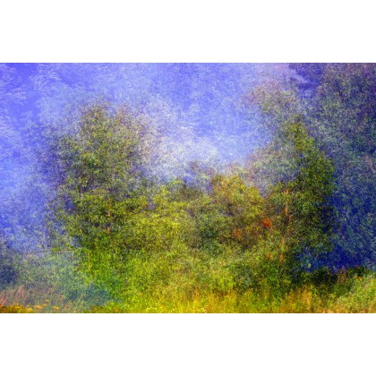 Pejzaż zielony z błękitnym tłem, Dariusz Żabiński, fotografia artystyczna