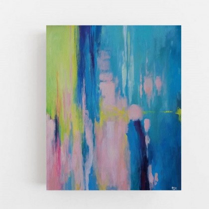 Abstrakcja  -obraz akrylowy, Paulina Lebida, obrazy akryl