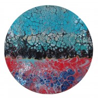 Abstrakcyjny obraz okrągły 50 cm