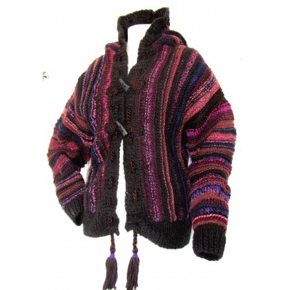 sweter z kapturem ręcznie robiony, art.a, swetry