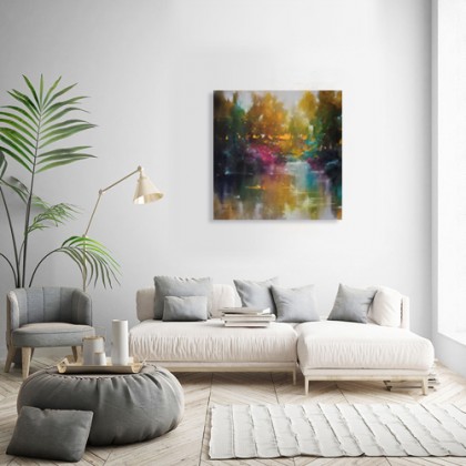 Aleksandra Adamczak - obrazy akryl - Figlarny wrzesień 70 cm na 70 cm foto #3