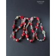 Koral i minerały długi elegancki naszyjnik handmade PREZENT z klasą