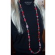 Koral i minerały długi elegancki naszyjnik handmade PREZENT z klasą