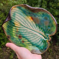 Ceramiczny talerz, liść (c543)