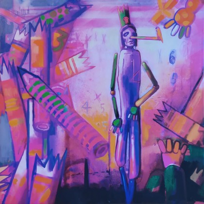 Nostalgia, Piotr Gola, obrazy tech. mieszana