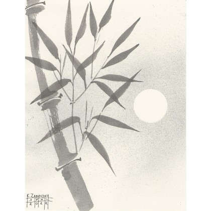 Bambus 40, Klaudia Zabrydna, rysunek tuszem