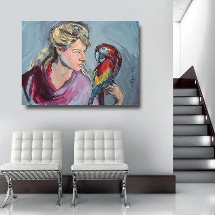 Anawa-art - obrazy akryl - COLORFUL BIRDS... 50x70 cm foto #1