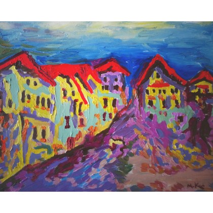 Marlena Kuć - obrazy olejne - kolorowe miasto foto #1