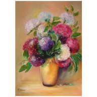 Kwiaty  hortensje  obraz olejny  50-70cm